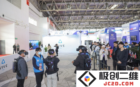 HTC VIVE展台前观众体验项目 图/受访者供图