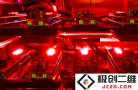 MicroLED红光点亮图