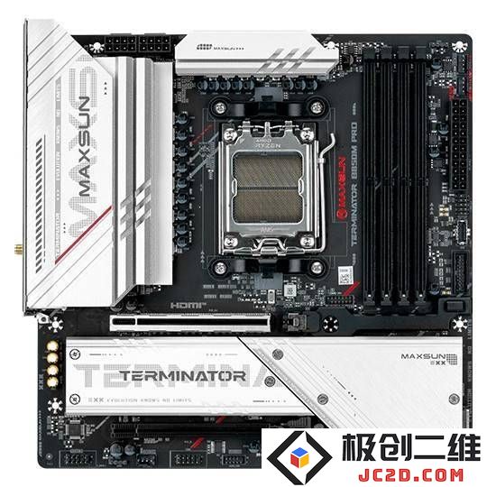 铭瑄终结者B850M PRO WIFI主板全面提升，配备12+2+1相供电系统及三条M.2插槽优势亮相