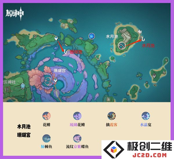 云原神钓鱼点攻略说明