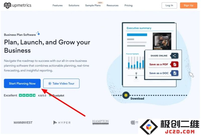 Upmetrics 评测：快速生成高效 AI 商业计划的神奇工具