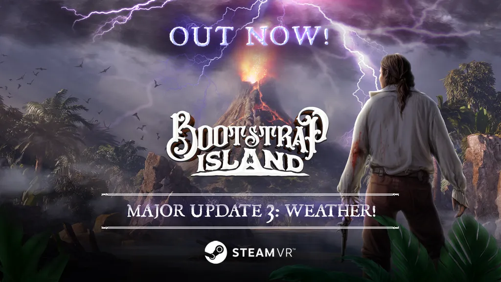 PCVR生存游戏《Bootstrap Island》迎来重大更新，新增天气系统及令人恐惧的疣猪生物