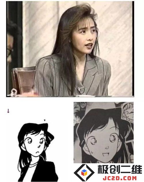 日本画师绘图解释毛利兰的“角” 其实就是一款很高的偏分刘海：别再误解了！揭秘毛利兰魅力来源