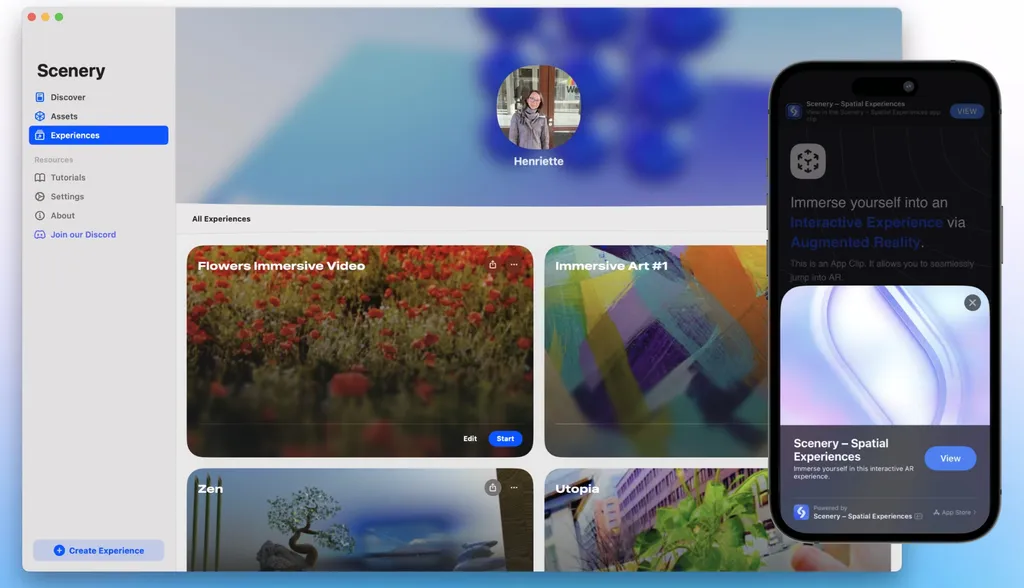Scenery借助App Clips将增强现实内容传播至iPhone及Vision Pro设备