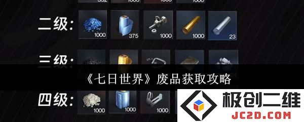 七日世界废品怎么获取 七日世界废品获取攻略