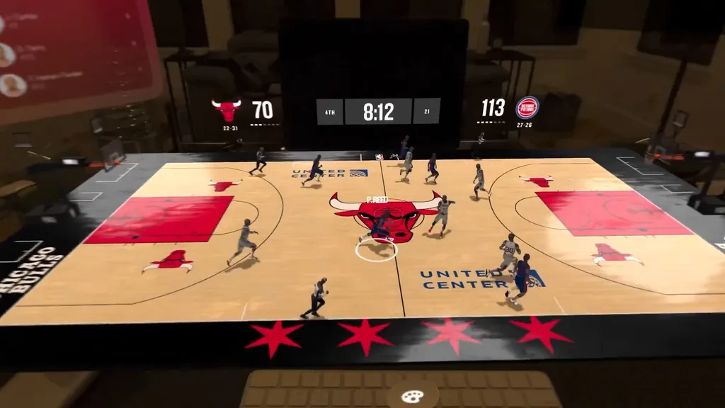 NBA Apple Vision Pro应用推出全新3D桌面视图功能，为用户带来沉浸式篮球体验